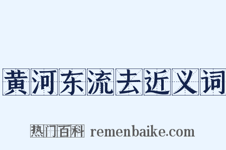 黄河东流去近义词是什么意思的图片